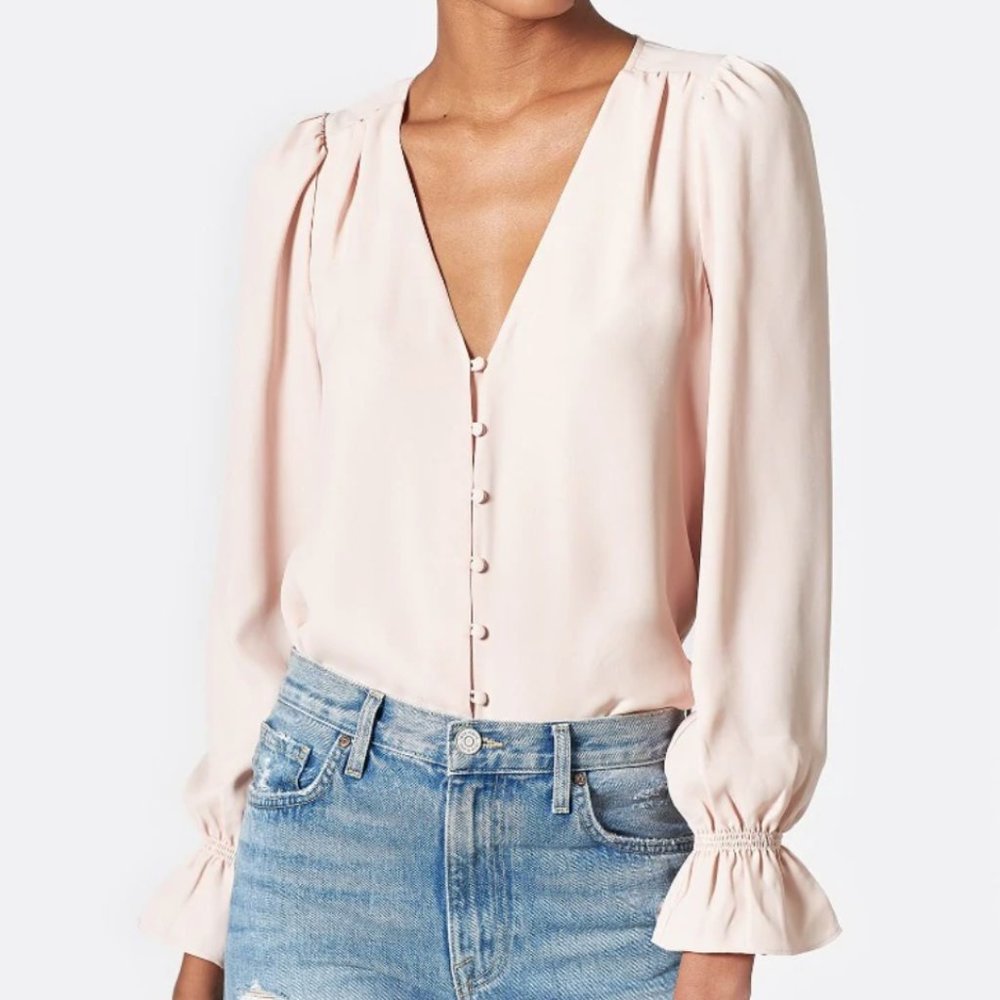 Joie Bolona 100% Silk Blouse - Rosewater